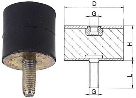 Bilde av VIBRASJONSDEMPER D 504010 M10